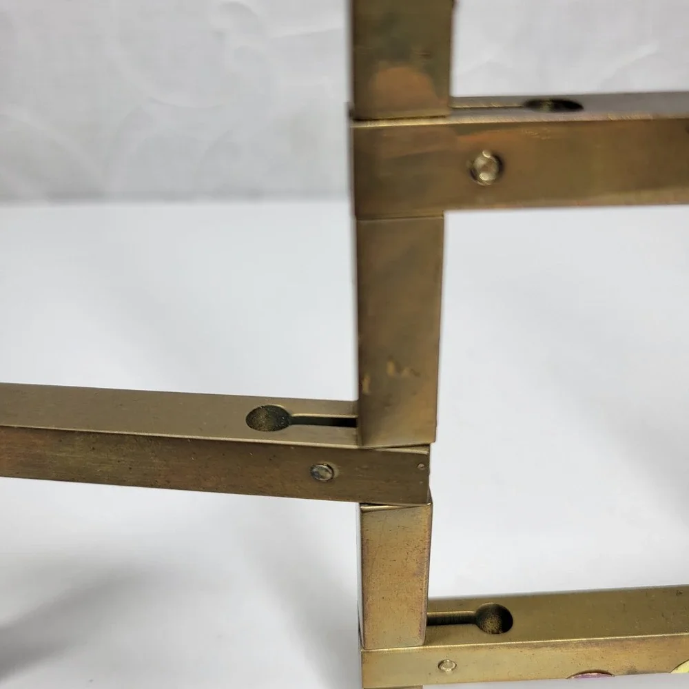 VTG Folding Brass Tapered Candle Holder Candelabra 6 Adjustable MCM Taiwan